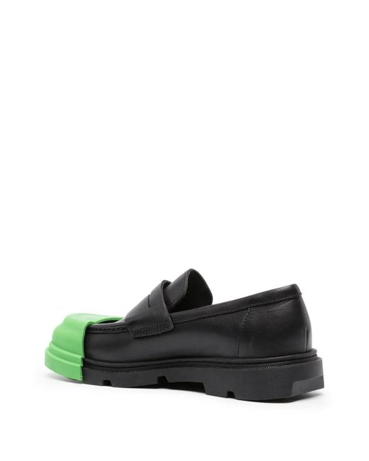 Camper Green Junction Removable-Toecap Leather Loafers