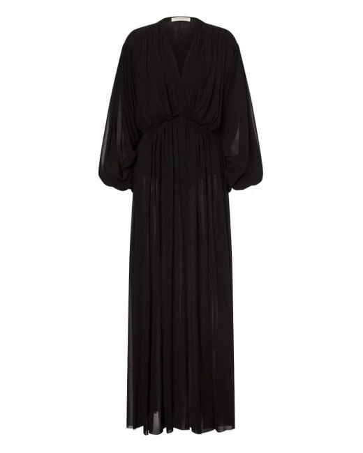 Philosophy Di Lorenzo Serafini Black Maxikleid Mit V-Ausschnitt