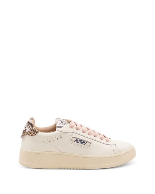 Autry Natural Off Lace Up Sneakers