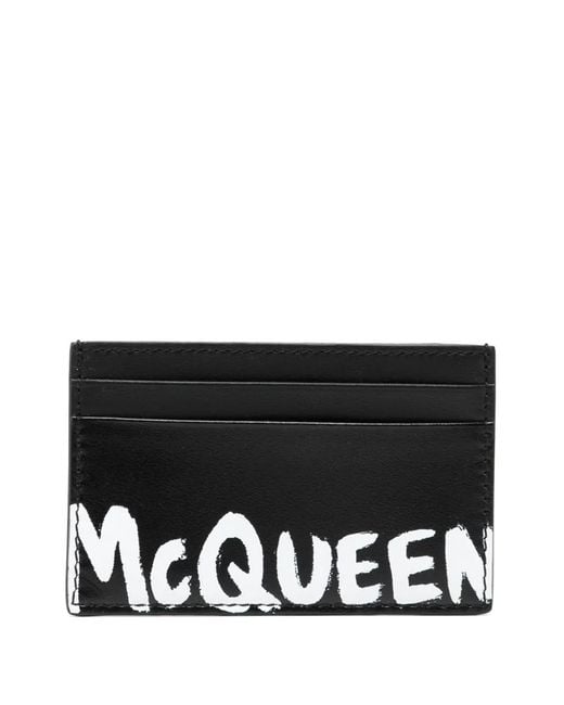 McQueen Kartenetui Mit Logo-Stempel in Black für Herren