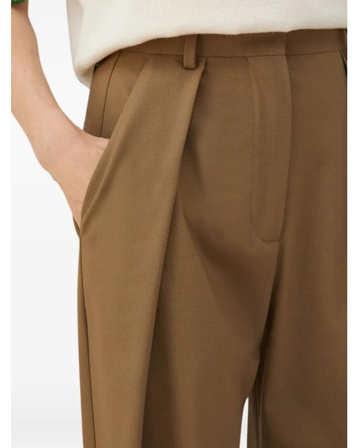 RETORI Natural Pantalon En Laine Vierge À Plis