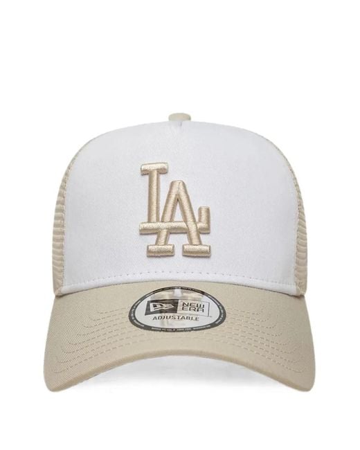 KTZ White Mlb League Essential La Dodgers Light 9Forty A-Frame Trucker Adjustable Cap for men