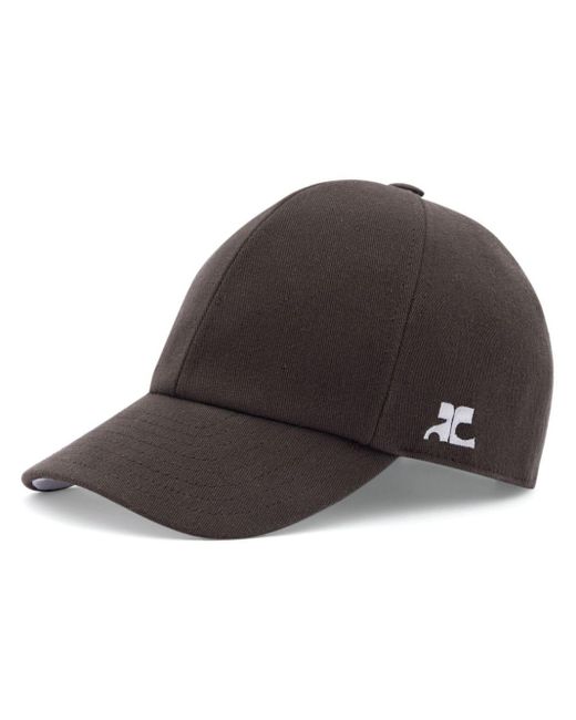 Cappello da baseball con ricamo di Courreges in Brown