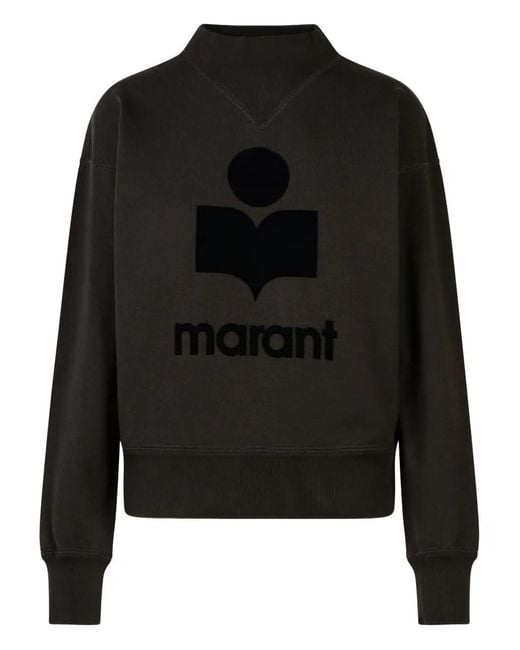 Isabel Marant Black Logo-Print Sweater