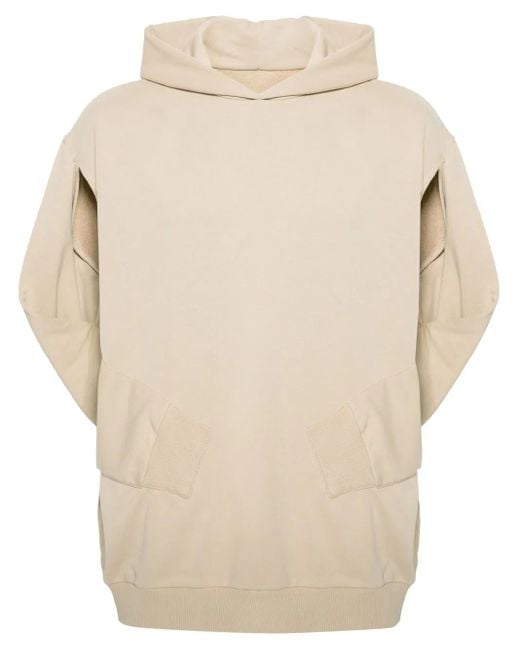 MM6 by Maison Margiela Natural Sleeveless Cotton-Blend Hoodie