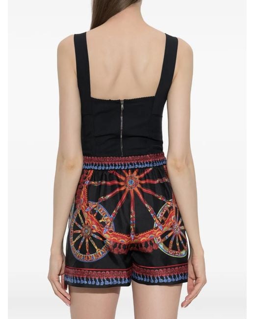 Dolce & Gabbana Black Lace-Insert Bodysuit