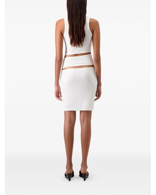 Coperni White Cut-Out Mini Dress