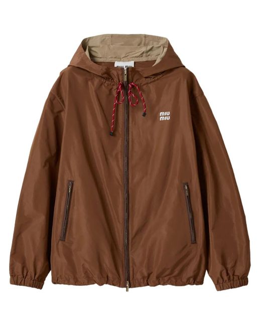 Miu Miu Brown Klassische Kapuzenjacke
