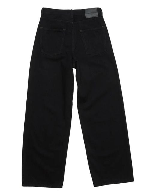 Jean À Patch Logo Acne en coloris Gray