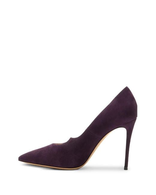 Casadei Purple Cats Suede Pumps