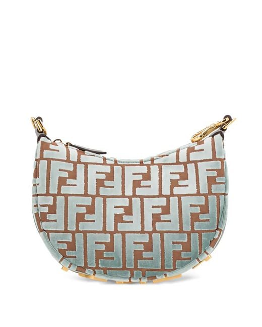 Fendi Green Mini Graph Jacquard Tote Bag