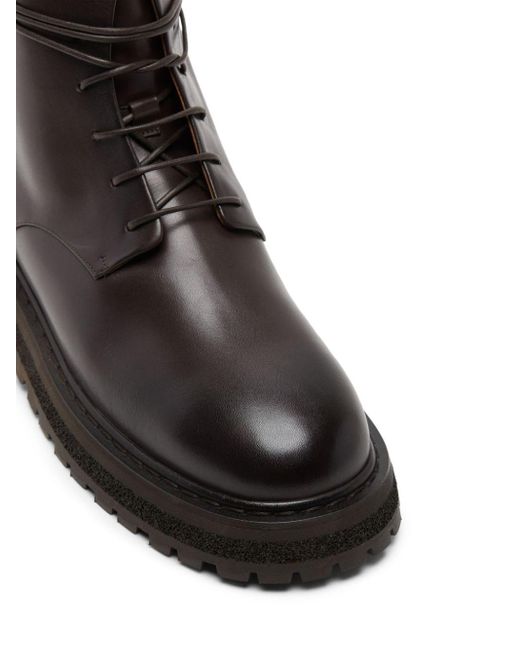 Marsèll Black Carro Leather Combat Boots for men