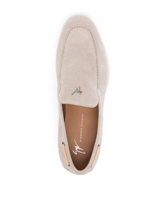 Giuseppe Zanotti Natural The Maui Suede Loafers for men