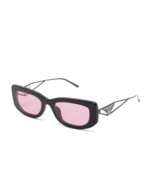 Prada Black Rectangle-Frame Sunglasses