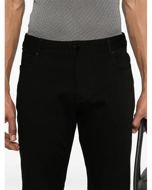 Emporio Armani Black Skinny Trousers for men