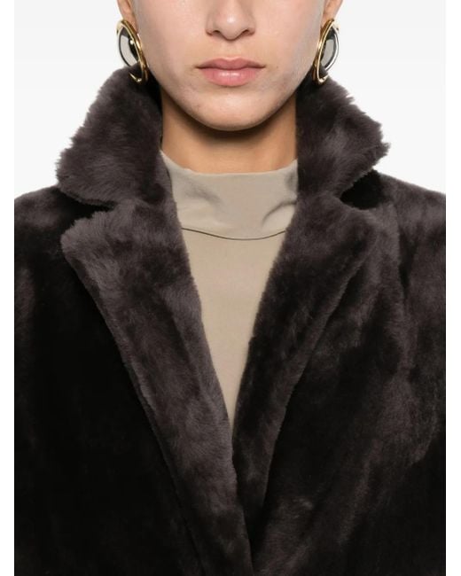 Arma Black Reversible Single-Breasted Coat