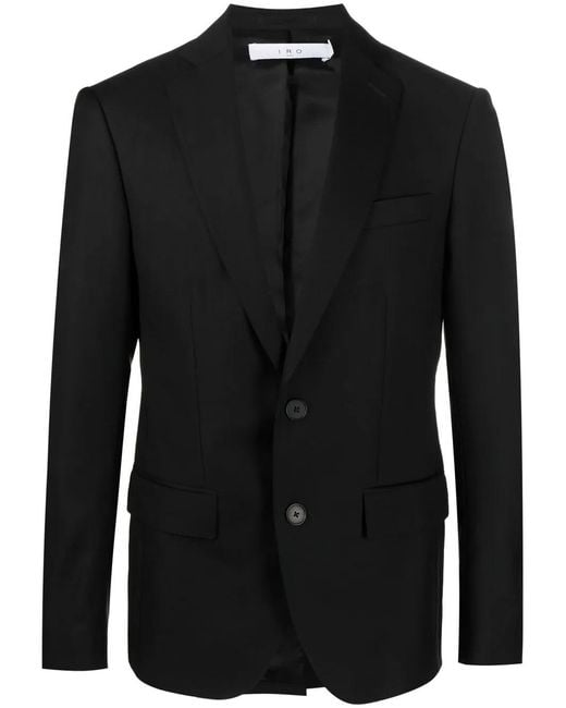 IRO Black Fitted Single-Breasted Jacket for men