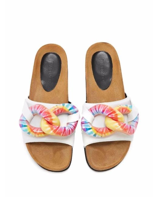 J.W. Anderson Brown Chain Slip-On Slides