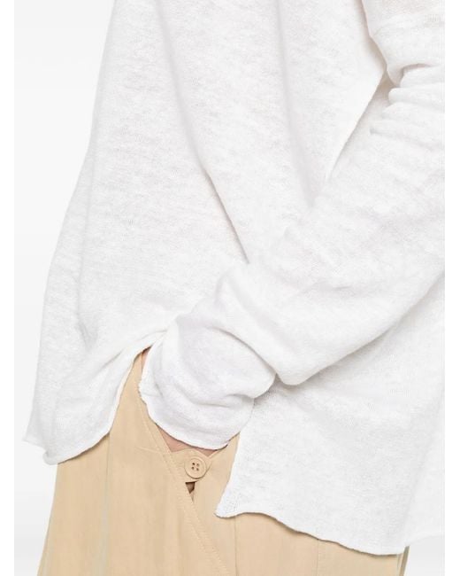 Be You White V-Neck Sweater