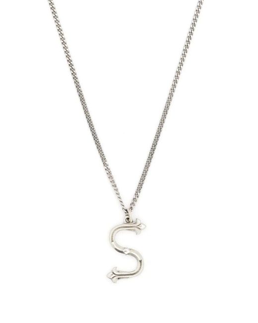 Emanuele Bicocchi Metallic Alphabet Pendant Necklace