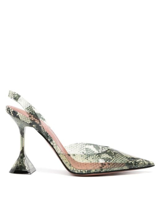 Zapatos Holli Glass con tacón de 95 mm AMINA MUADDI de color Metallic