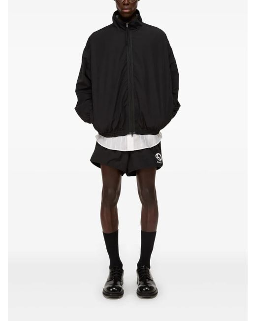 Acne Blue Logo-Embroidered Jacket