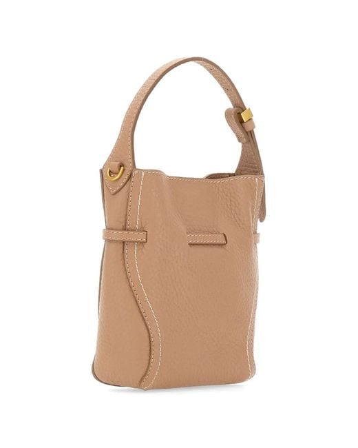 Gianni Chiarini White Sienna Contrast Stitching Tote Bag