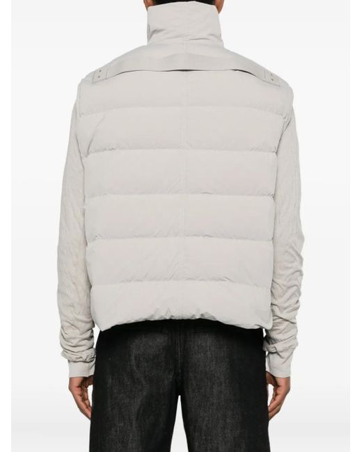 Rick Owens White Zip-Fastening Gilet for men