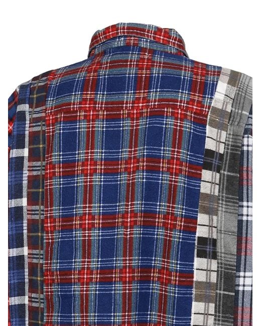 Needles Blue Patchwork Shirt for men