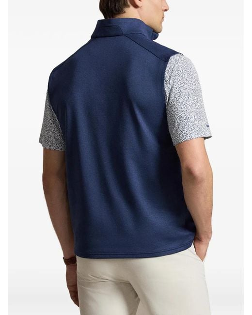 Ralph Lauren Blue Half-Zip Vest for men