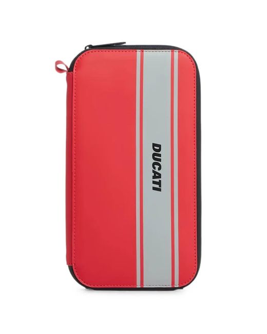 Piquadro Red Ducati Logo-Print Wallet