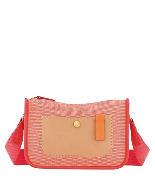 Longchamp Pink Sac À Bandoulière À Fermeture Zippée