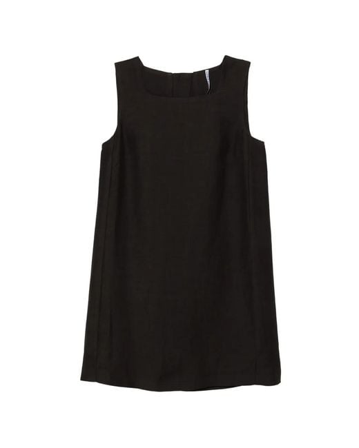 Liviana Conti Black Square-Neck Sleeveless Top