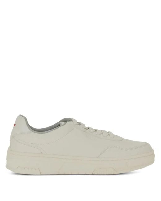HUGO Gray Lace-Up Sneakers for men