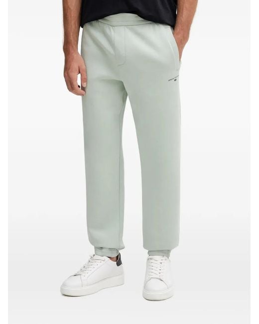 ARMANI EXCHANGE Gray Logo Print Track Pants for men
