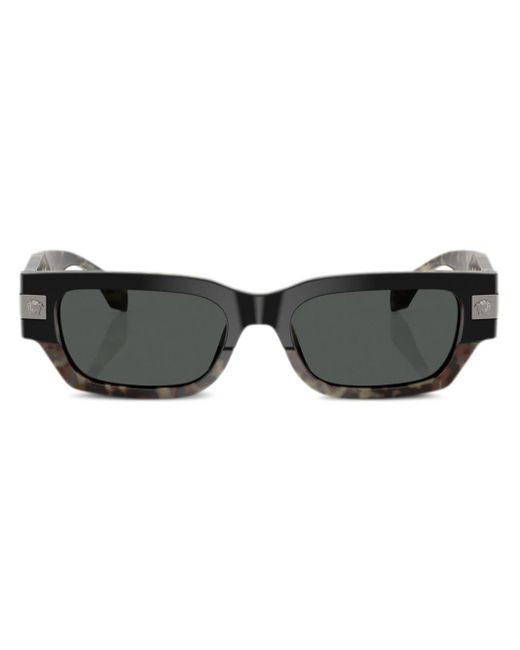 Versace Black Classic Rectangle-frame Sunglasses for men