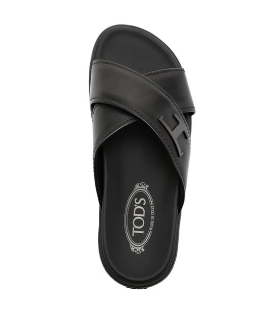 Tod's Black Slides Shoes for men
