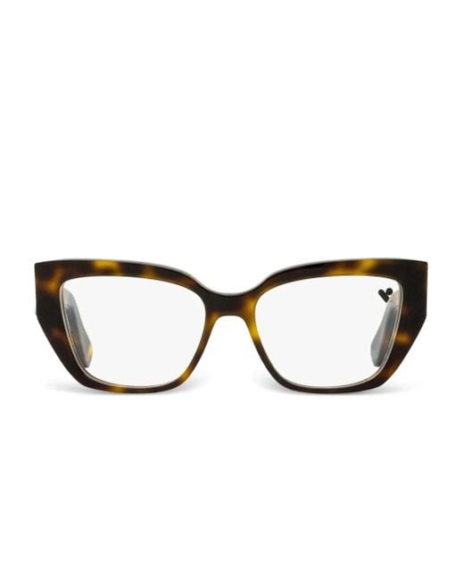 Ferragamo Eyewear Brown Lunettes De Vue À Monture Rectangulaire