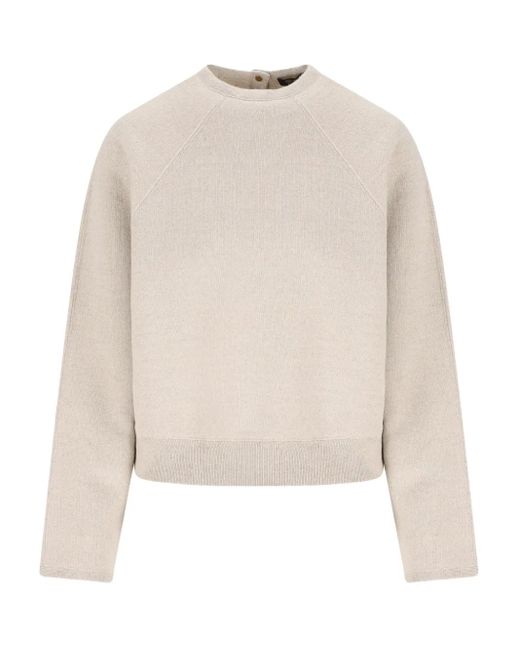 Loro Piana Brienno Sweater Met Raglan Mouwen in het White