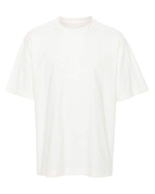 Homme Plissé Issey Miyake White Short-sleeve Cotton T-shirt for men