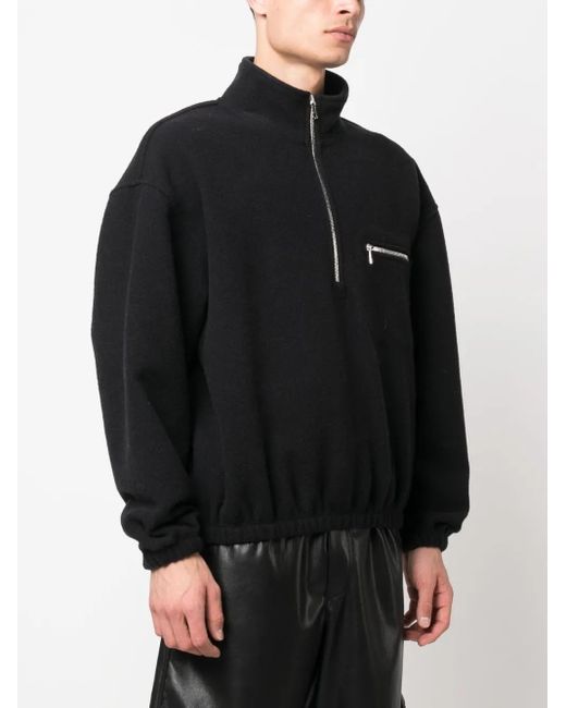Rier Blue High-Neck Zip-Up Jacket for men