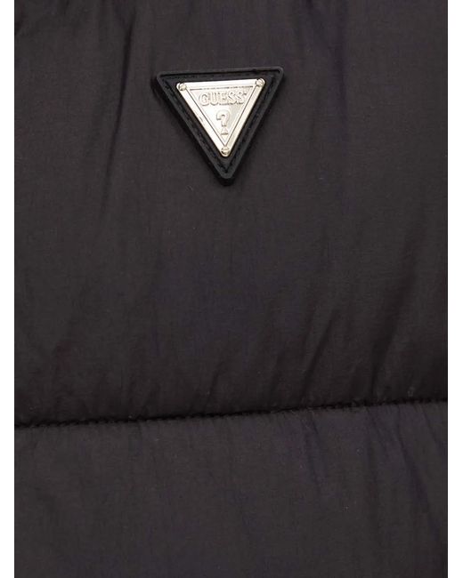 Guess Gray Zip-Up Puffer Jacket