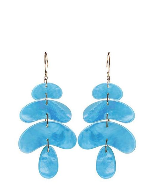 Ten Thousand Things Blue 18kt Yellow Gold Totem Turquoise Earrings