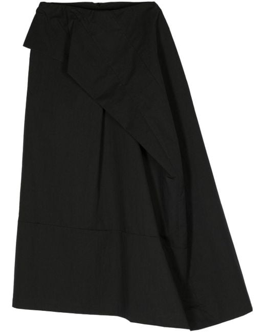 Christian Wijnants Black Sasha A-line Midi Skirt