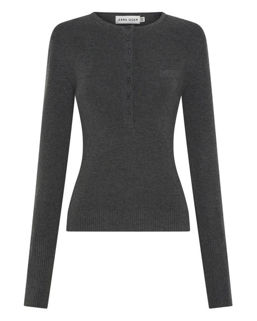 Top Con Botones Anna Quan de color Black