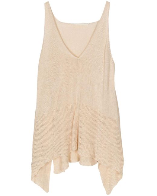Forme D'expression Natural Knitted Linen Blend Top