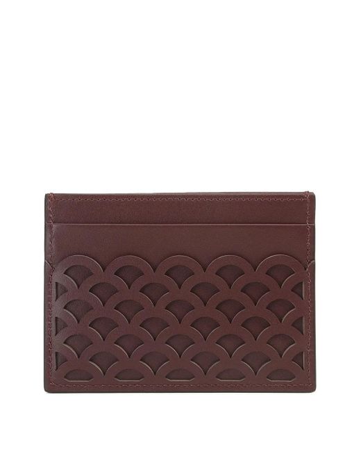 Sergio Rossi Purple Sr Mermaid Leather Cardholder