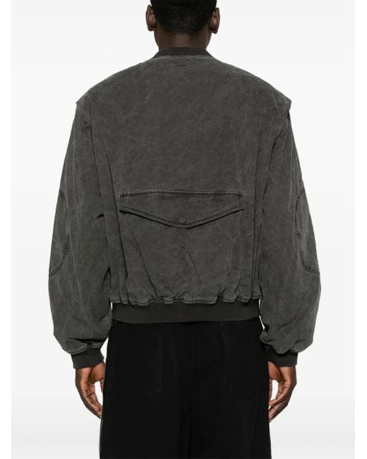 Represent Black Inset Sleeve Bomber Jacket for men