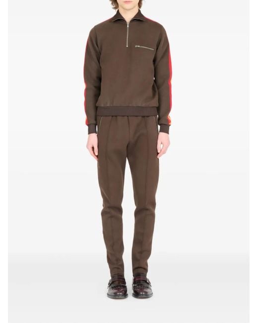 Maison Margiela Sweater Met Hoge Hals En Rits in het Brown voor heren