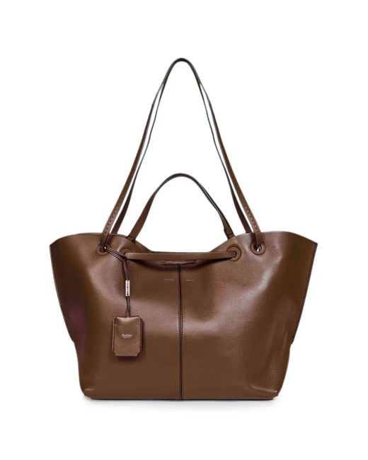 Max Mara Brown Double Nappa-Leather Shopper Bag